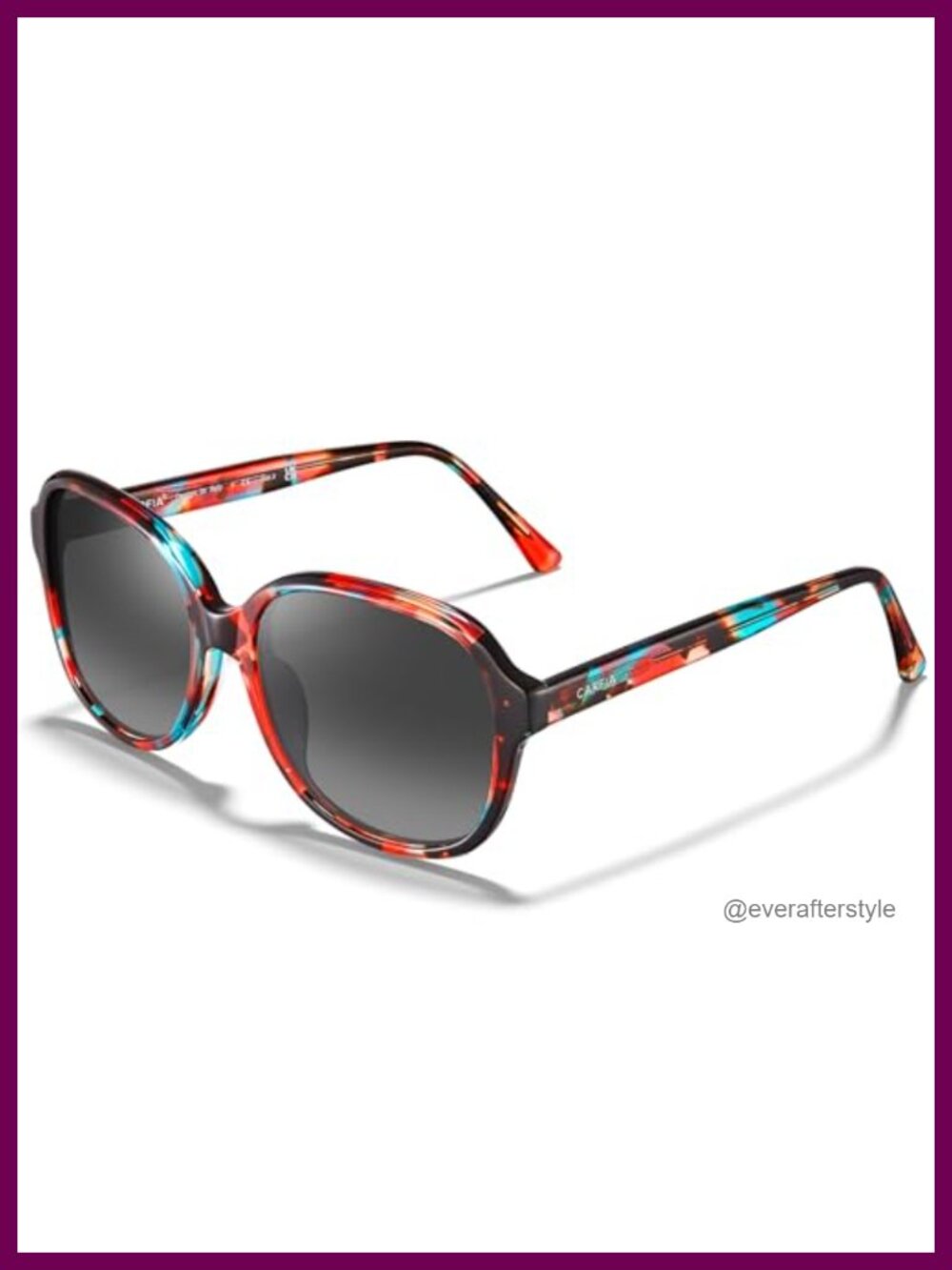 CARFIA Retro Acetate Polarized Sunglasses for Women UV Protection